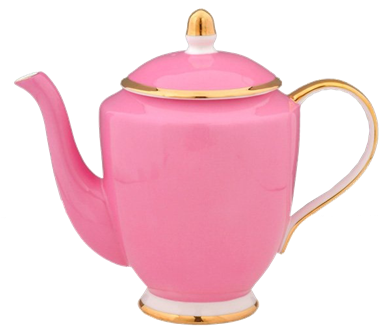 Decoração Interior - Pink And Gold Teapot (390x346)
