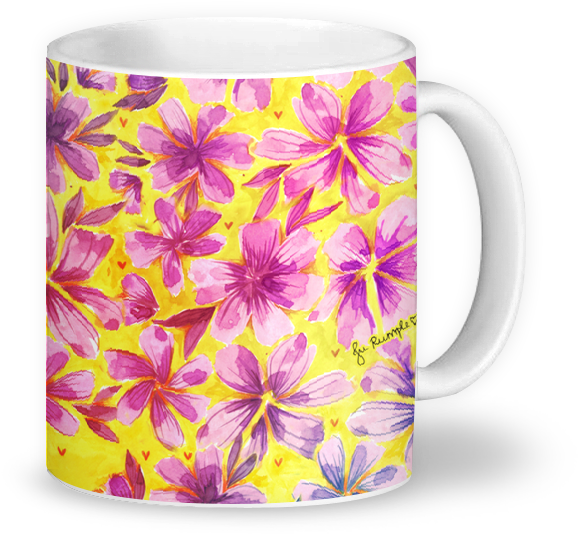 Caneca Flores De Outono De Juliana Rumplena - Watercolor Painting (800x800)