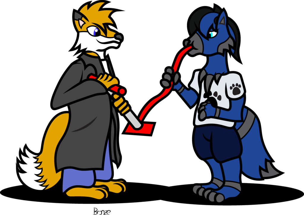 Puffing Up The Blue Wolf 1/3 By Bronzepony - Cartoon (1024x723)