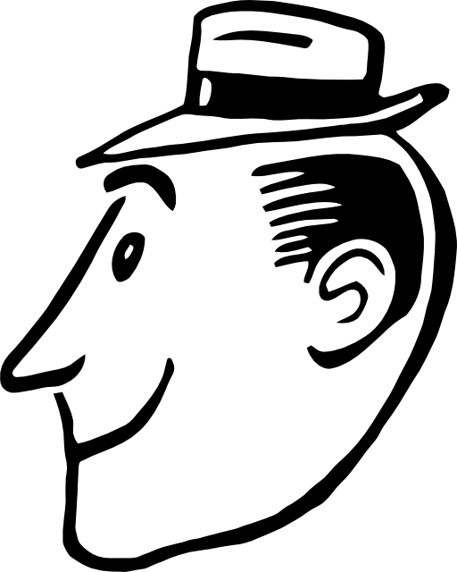 Simple Male Profile - Profile Pic Cartoon Character Simple (512x640)