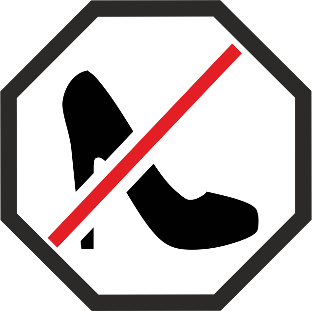 Do Not Organize A Dance Party On The Wooden Flooring - Symbol (635x634)