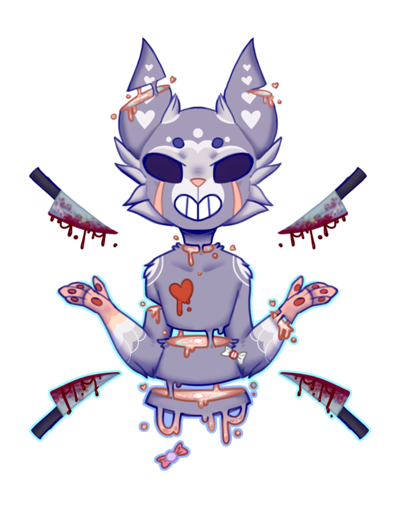 Drawing Deviantart - Kawaii Dog - Candy Gore Png (774x1032)