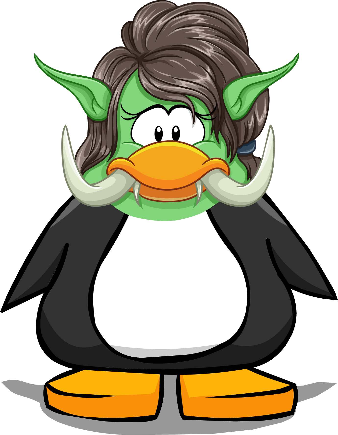 Tusked Ogre Head From A Player Card - Club Penguin Skeleton Mask (1380x1777)
