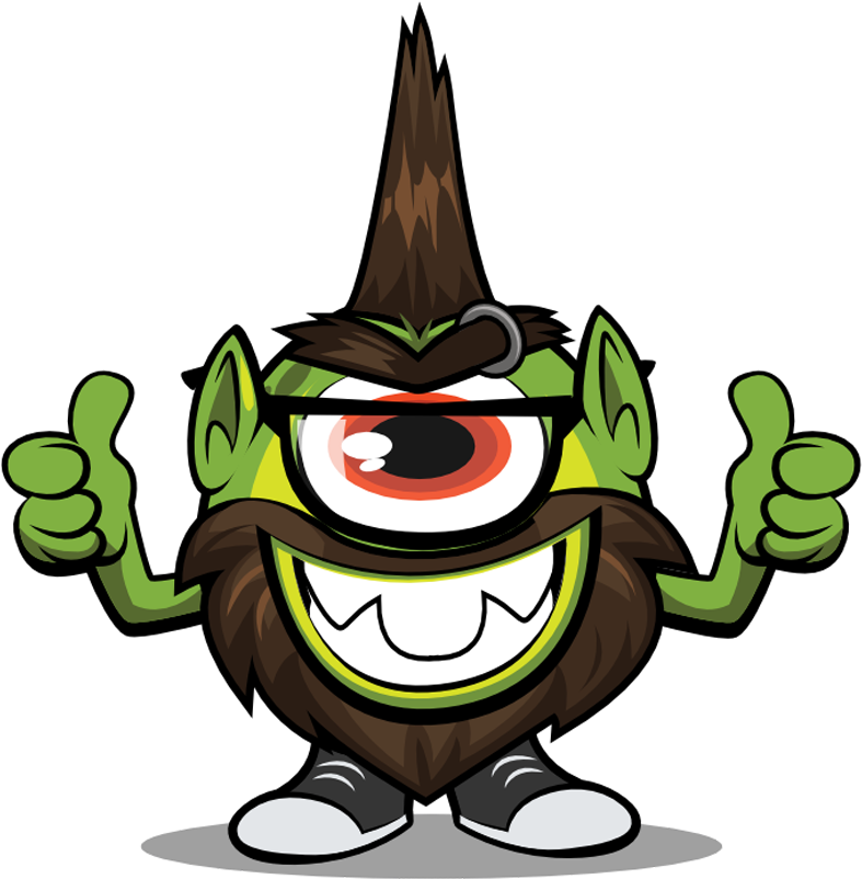 Thumbs Up Indie Ogre - Cartoon (786x1046)