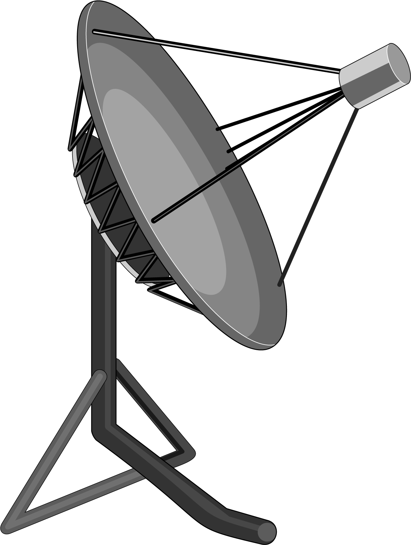 Satellite Dish Dish Network Antenna Clip Art - Dish Antenna Png (1339x1787)