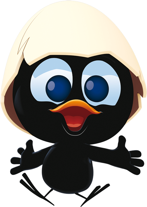 Calimero Happy Jumping - Calimero Png (640x770)