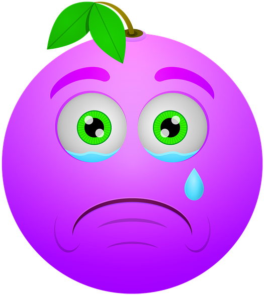 Smiley, Berry, Sad, Crying, Icon - Смайлики Шаблон На Формат А4 (720x720)