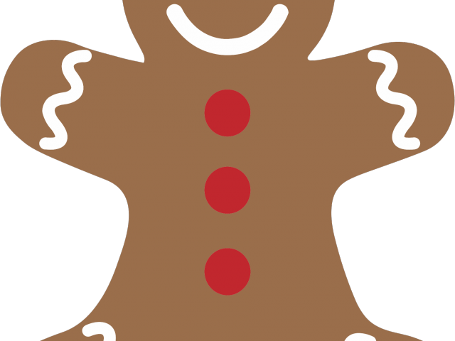 Gingerbread Clipart Transparent Background - Gingerbread Man Greeting Card (640x480)