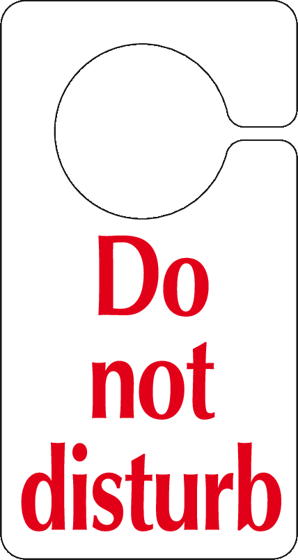 20 X Hook On Door Do Not Disturb Sign - Exam In Progress Do Not Disturb (428x803)