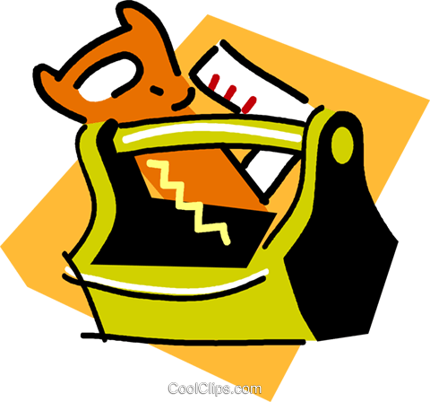 Toolbox, Hack Saw Royalty Free Vector Clip Art Illustration - Maintenance (480x448)