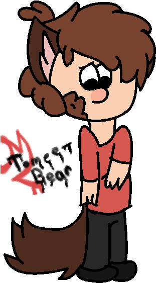 Trying To Keep It A Secert By Tomee-bear - Cartoon (362x600)