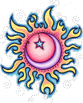 Sun & Moon Tattoos Designs- High Quality Photos And - Tattoo (320x395)