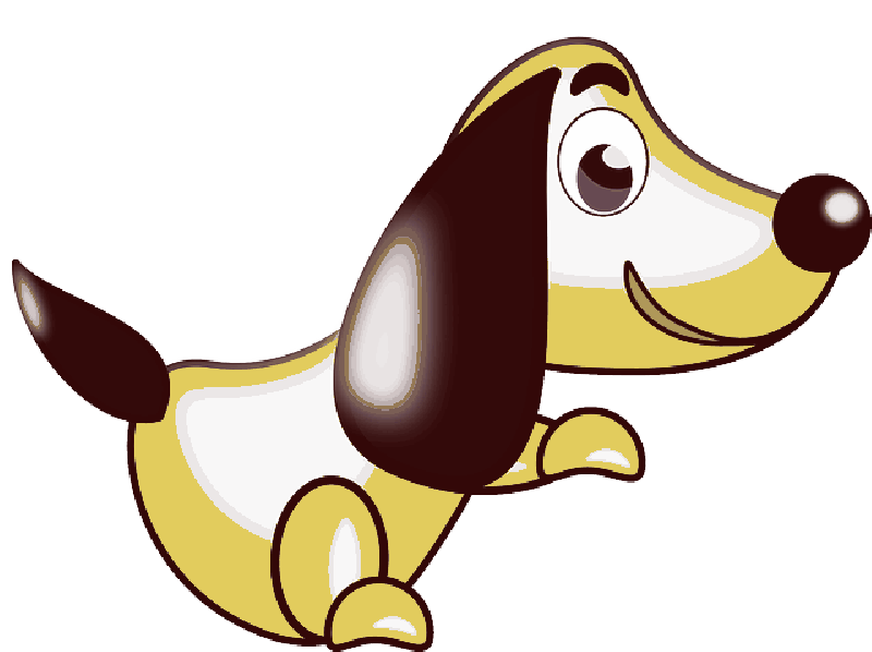Yellow, Cartoon, Dog, Dogs, Pet, Cartoons, Mammal - Perro Clip Art (800x598)