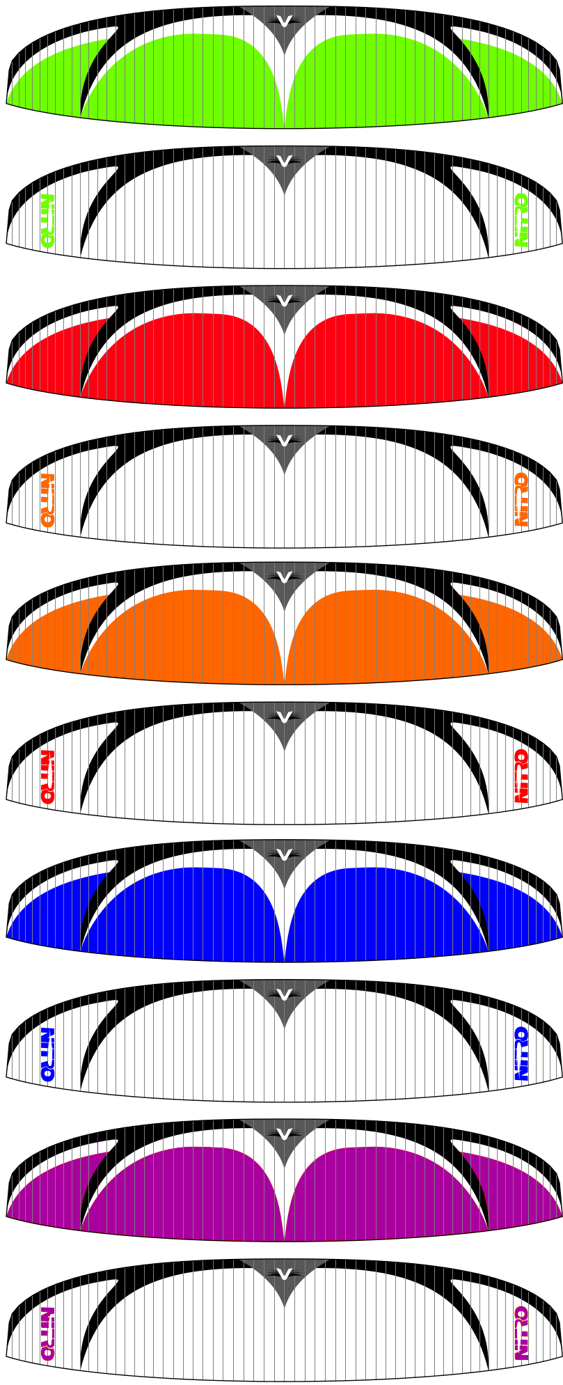 Velocity Nitro Paraglider Colors Png - Velocity Nitro Paraglider Colors Png (814x2029)