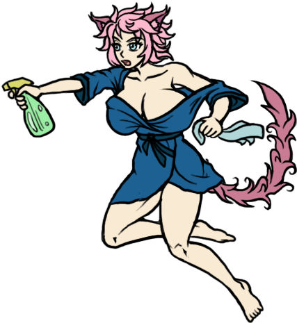 Milf Neko Doing Epic Cleaning By Phoenixignis - Milf Neko Doing Epic Cleaning By Phoenixignis (500x500)