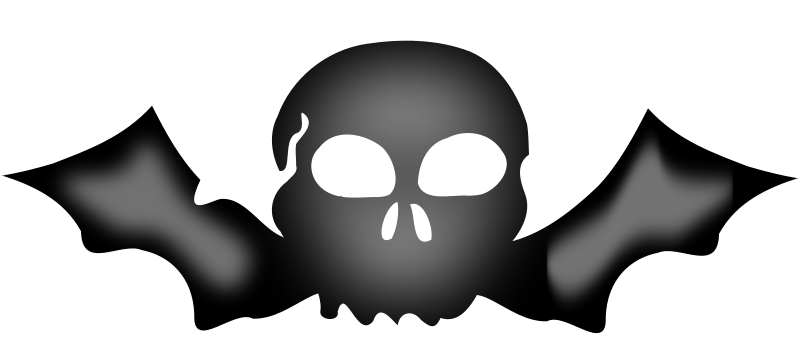 Free A Skull With Bat Wings - Skull (800x394)