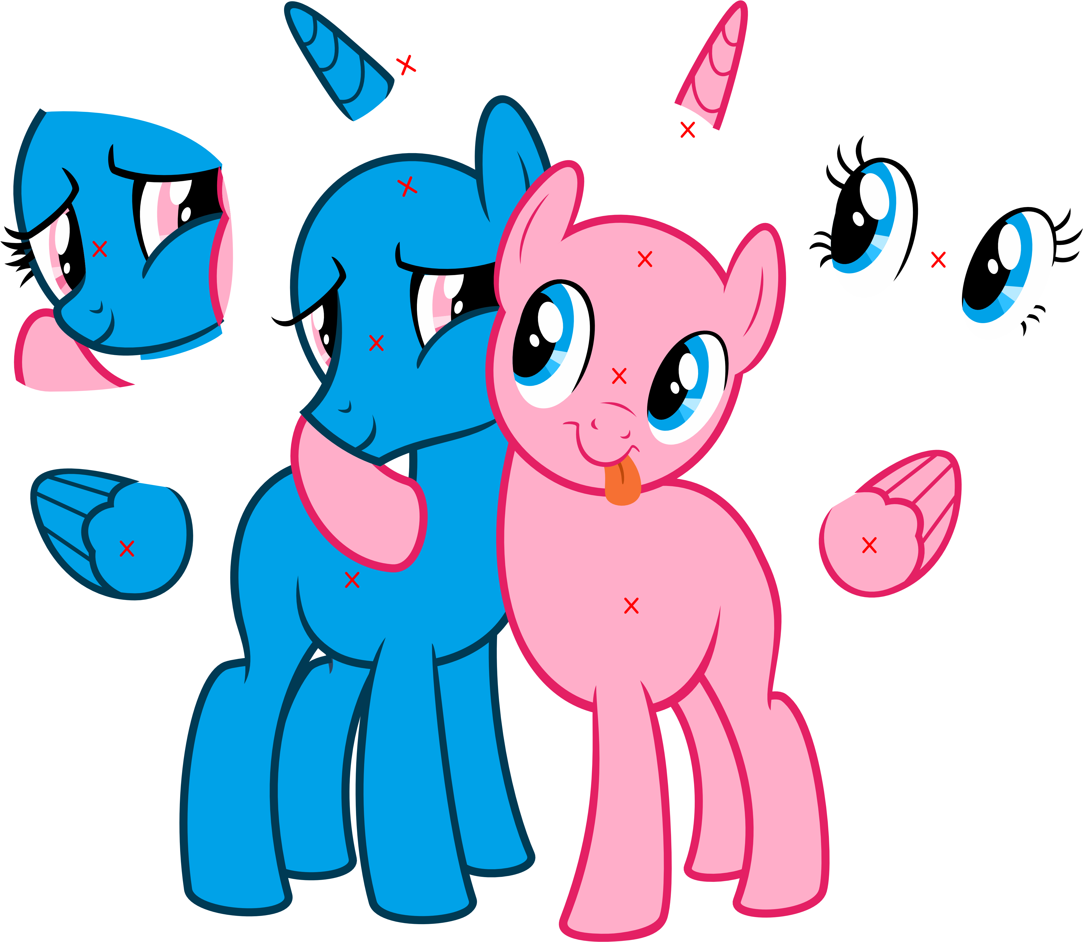 Two Pony Hug By Crasydwarf - Mlp Two Ponies Hugging (5000x5000)