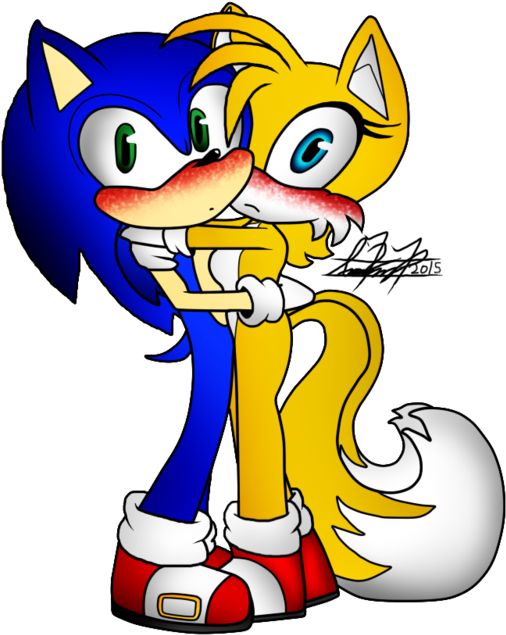 One Hug - - Sonic X Tailsko (600x705)
