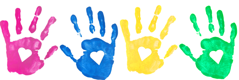 Handprints Kids Finger Prints Clipart 805 - Kids Hand Prints (805x270)