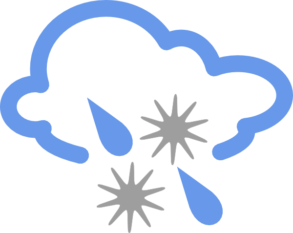 Freezing Rain Weather Clipart - Hail (600x477)