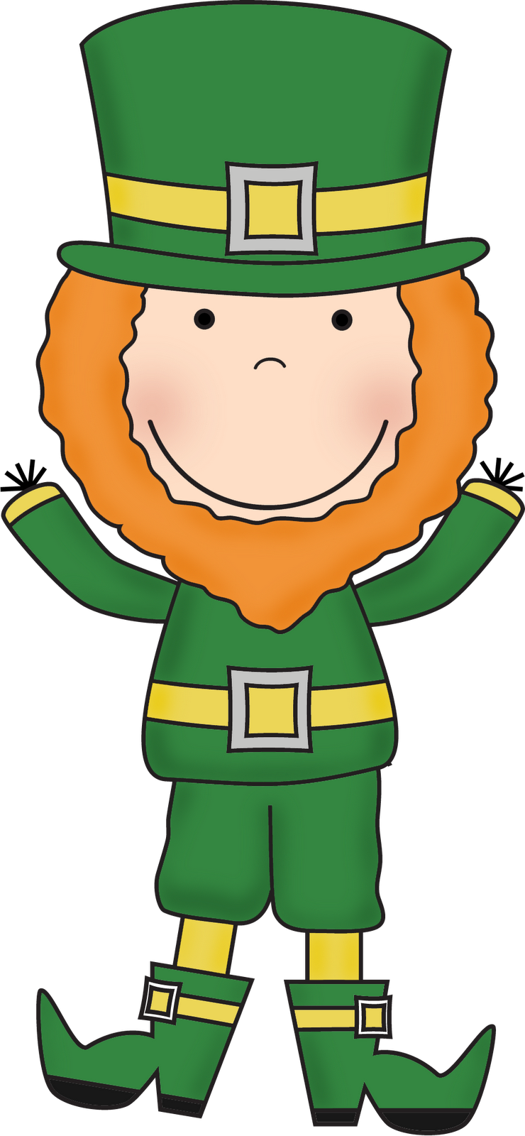 Leprechaun Clipart - Vocabulary (740x1600)