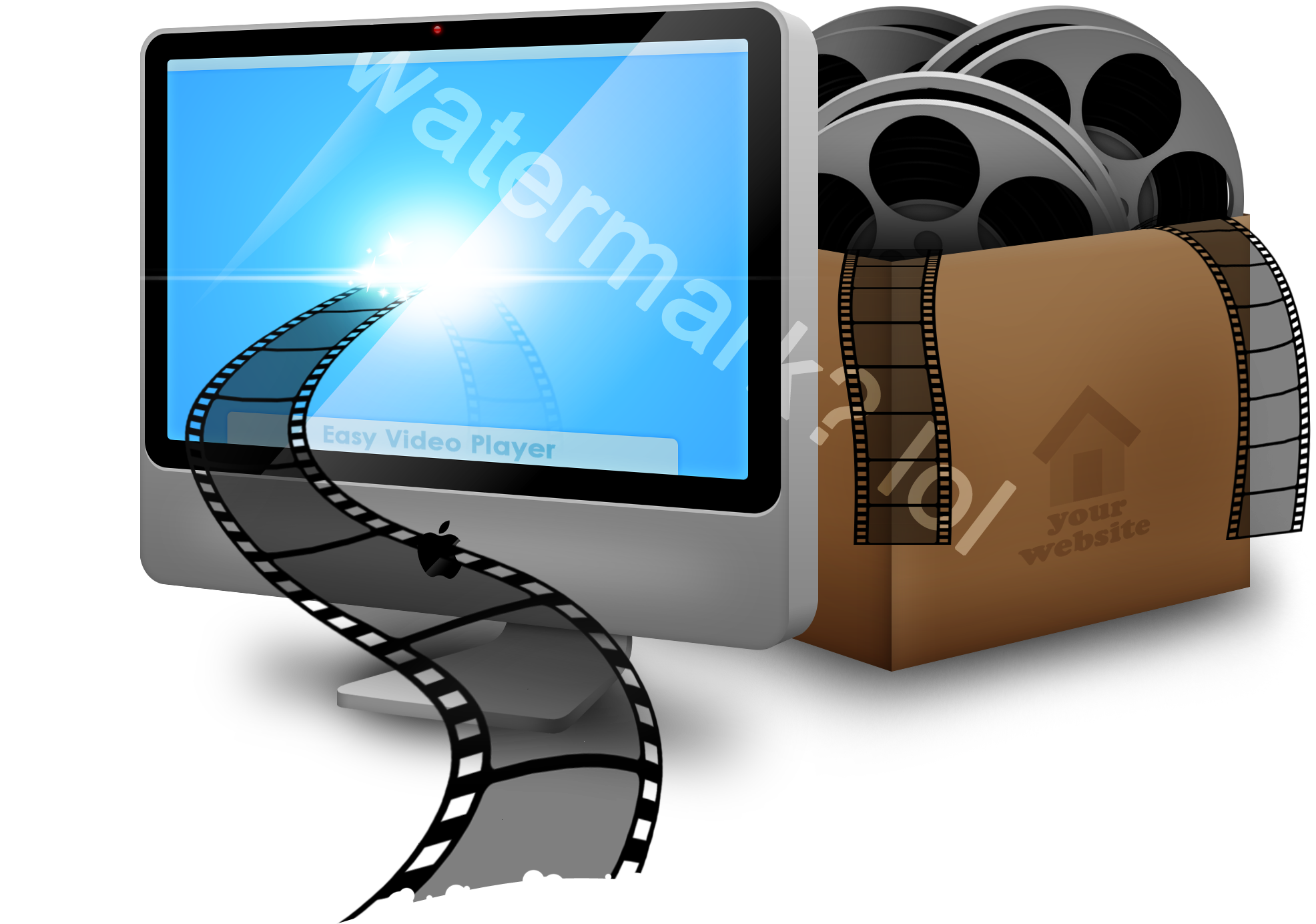 Easy Video Player Logo By Amnael-x - All Video Player Logo (2000x2000)
