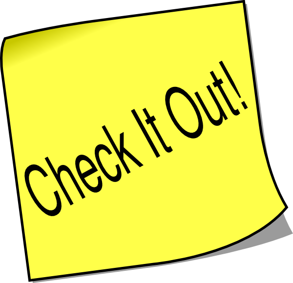 Check It Out Clip Art At Clkercom Vector Online Royalty - Post It Note Clip Art (600x580)