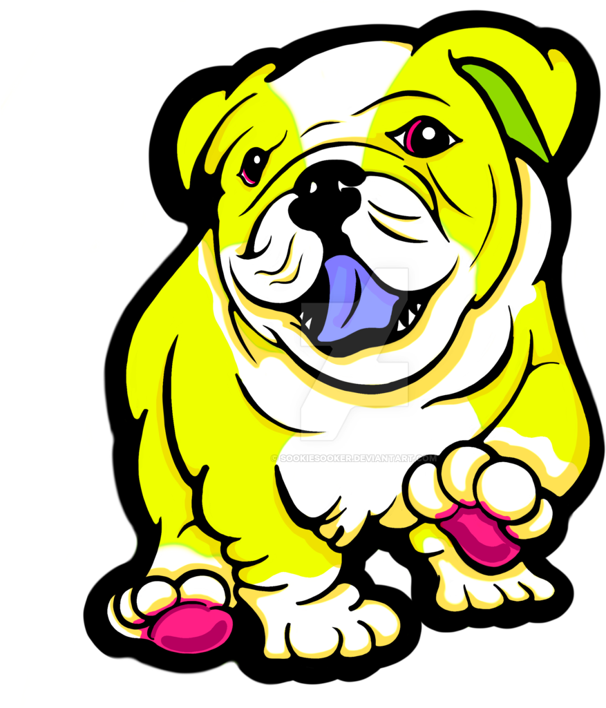 Happy Bull Dog Puppy Yellow And White By Sookiesooker - Pug (1024x1024)