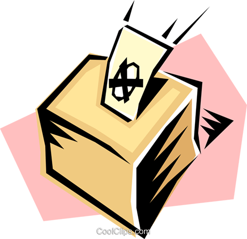 Ballot Boxes Royalty Free Vector Clip Art Illustration - Wahlurne Clipart (480x466)