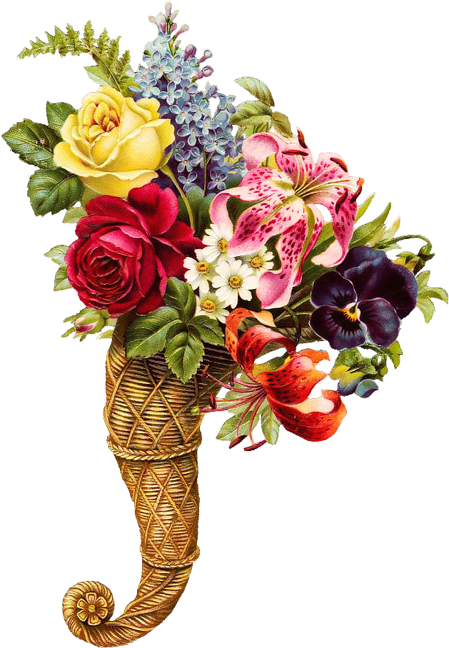 Free Vintage Floral Bouquet Graphics - Bouquet Fete Des Mere (651x935)