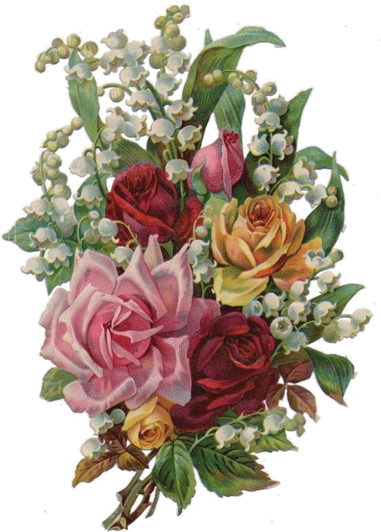 Rose Clipart, Victorian, Free Personals, Clutter, Scrap, - Imagebeadjewelry Bird With Crown And Roses Art Print (573x800)