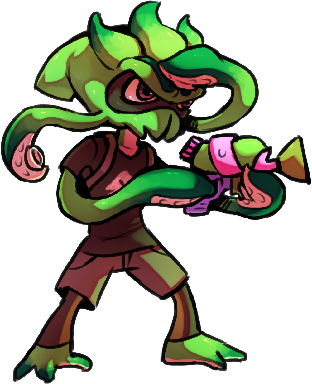 Splatoon 2 Fictional Character Plant Clip Art Mythical - Furry Splatoon 2 Memes (1451x1479)