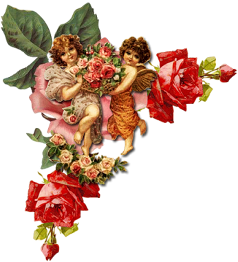 Винтажные Уголки 1 - Der Vintage Viktorianische Tag Des Valentines, Karte (377x400)