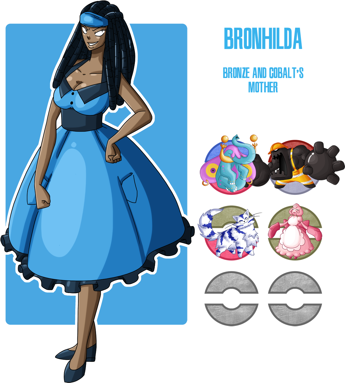 Bronhilda By Drcrafty Fakemon - Pokemon Bronze And Cobalt (1200x1312)