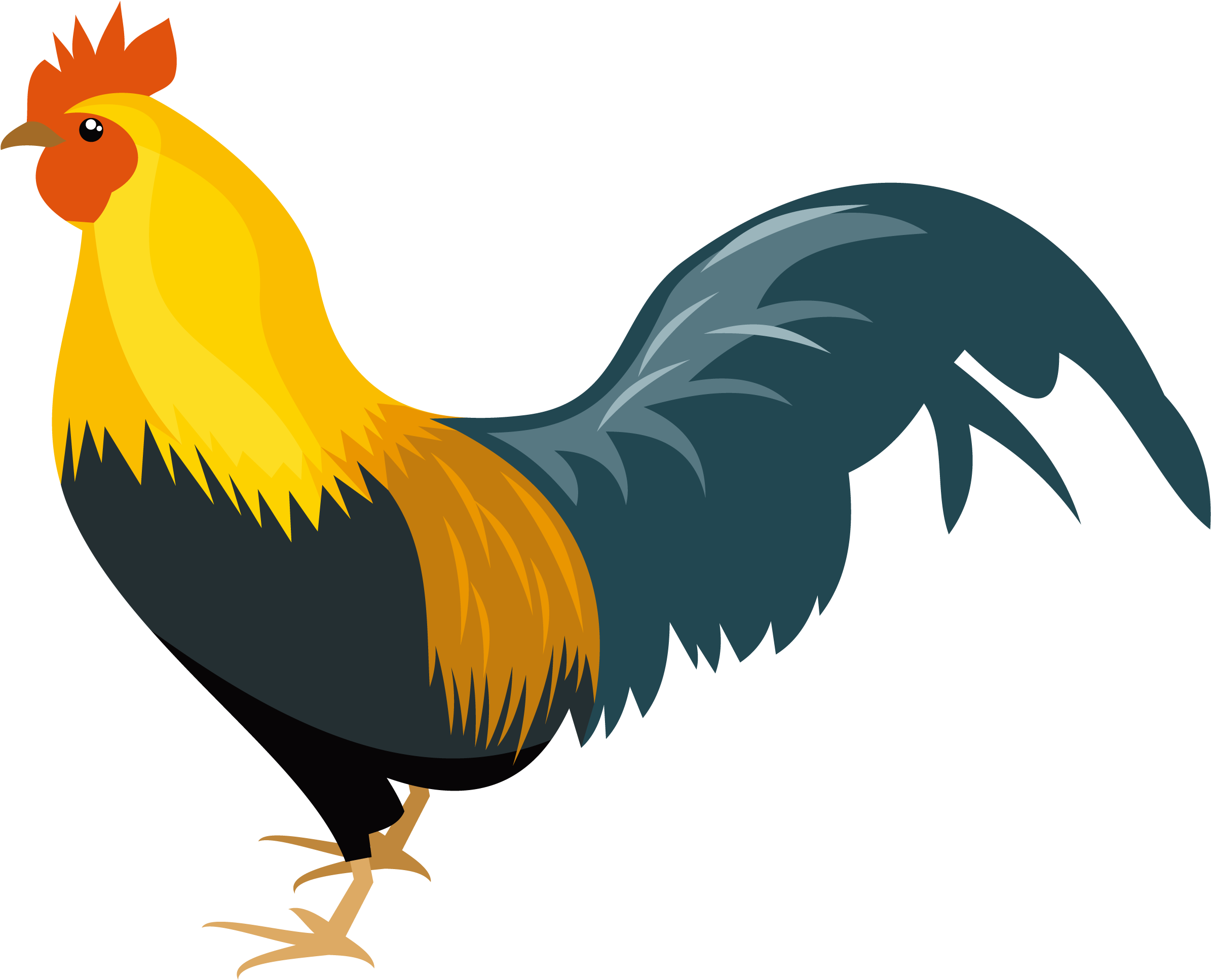 Rooster Chicken Drawing Clip Art - Rooster Clipart (2750x2750)