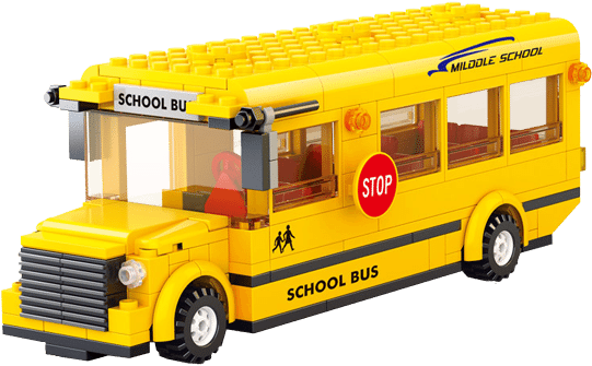 School Tours - Sluban Small School Bus 219 Pieces (brand New In Original (550x354)