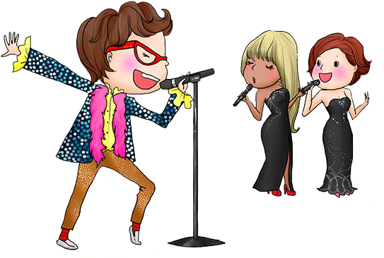 Cartoon Singing Illustration - Cartoon (600x600)