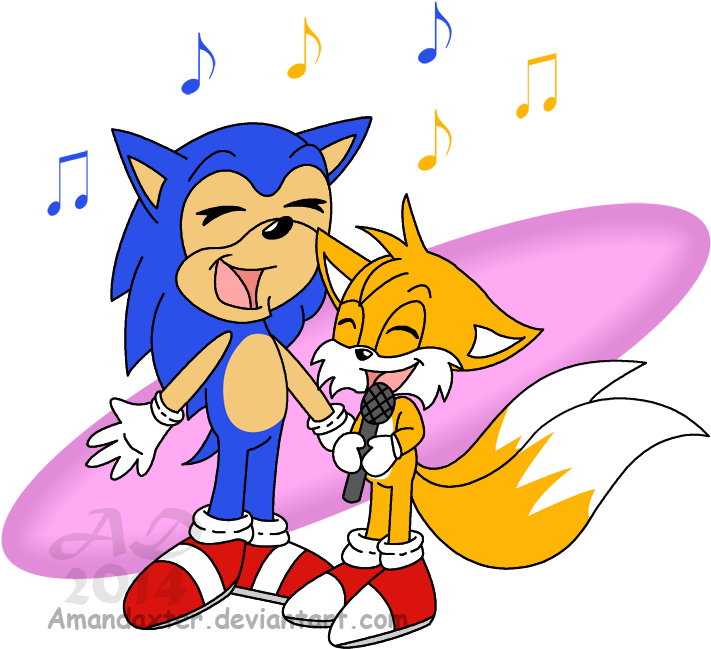 Sonic And Tails Singing Pc By Amandaxter - Sonic Chaos (785x700)