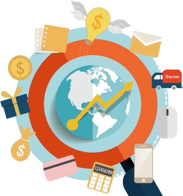 E-commerce Online Shopping Customer Relationship Management - Online Shopping Wallpaper Png (800x842)
