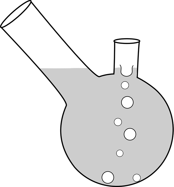 Water Clipart Lab - Boiling Flask Clipart (671x720)