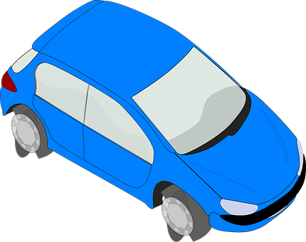 Car, Vehicle, Automobile, Modern, Blue - Blue Clipart (430x340)