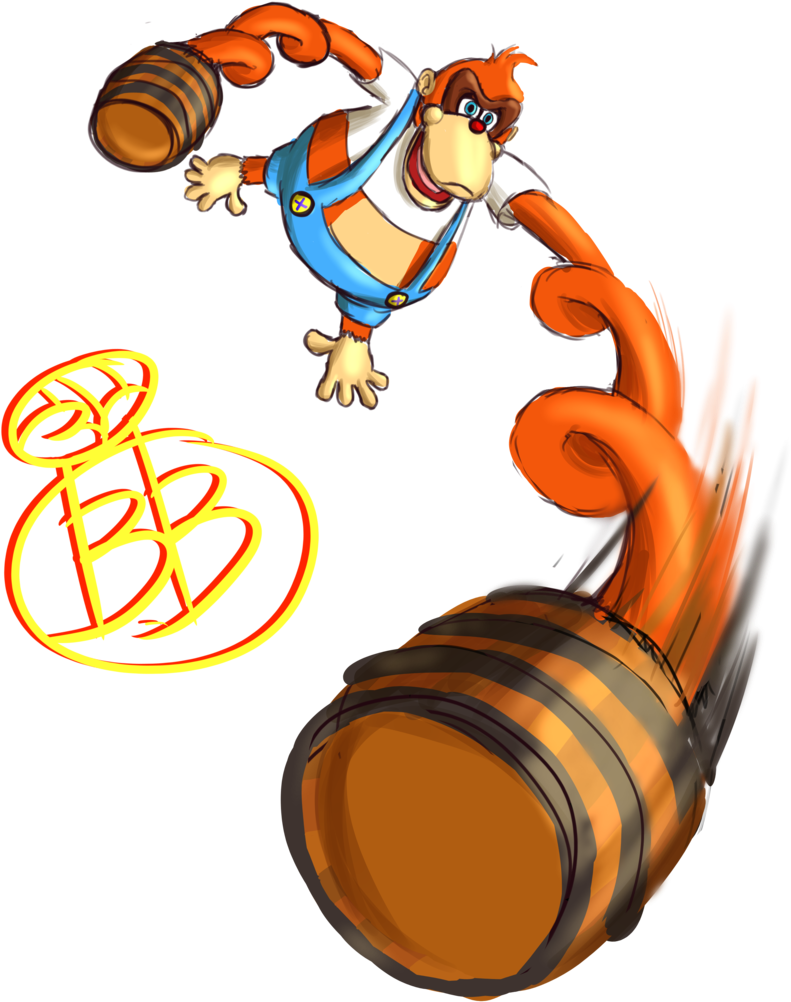 Beaniebomber 5 1 Lanky Kong By Beaniebomber - Lanky Kong Arms (1024x1024)
