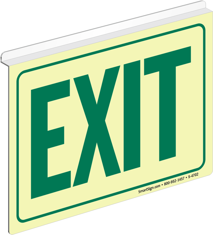 Zoom, Price, Buy - Mydoorsign Exit Green On White Sign 10 X 7 (723x800)