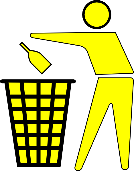 Please Do Not Disturb Clipart - Put Shit In The Bin (468x597)
