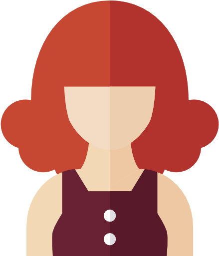 Avatar-19 - Ginger Girl Cartoon Icon (512x512)