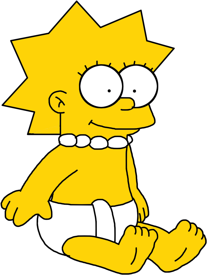 Lisa Simpson Maggie Simpson Simpson Family The Simpsons - Lisa Simpson As A Baby (1024x1024)