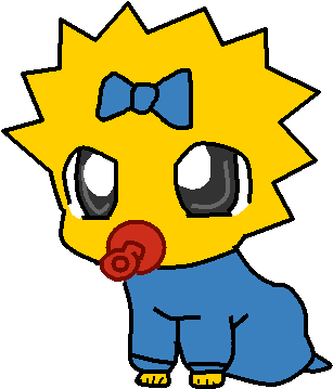 Maggie Simpsons Fanart By Levi513 - Los Simpson De Lisa (400x481)