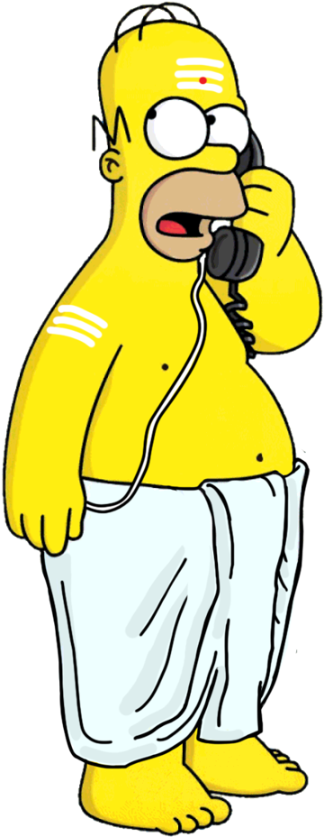 Homer Simpson Marge Simpson Otto Mann Maggie Simpson - Homer Simpson Indian (600x990)