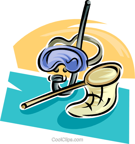 Snorkel Equipamentos E Rede Livre De Direitos Vetores - Snorkel Equipamentos E Rede Livre De Direitos Vetores (450x480)