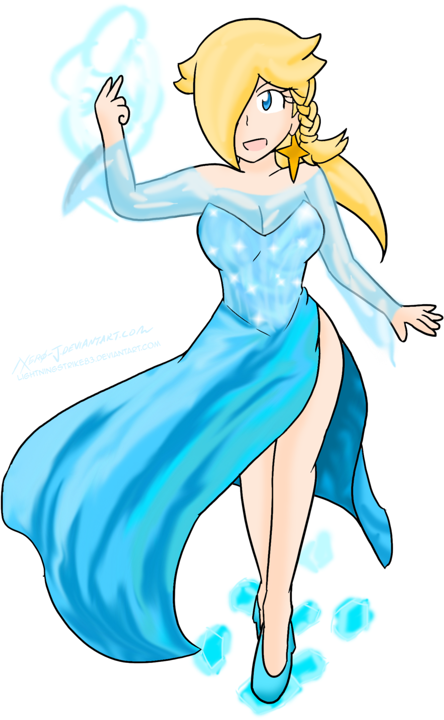 Rosalina The Snow Queen ~commission~ By Xero-j - Queen Elsa And Rosalina (1024x1560)